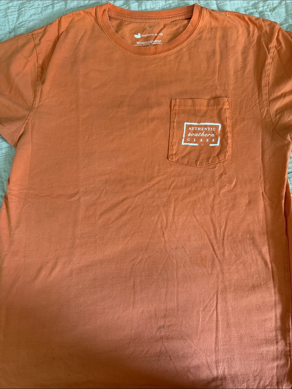 Southern Marsh Men's Short-Sleeve Pocket Tee in Orange